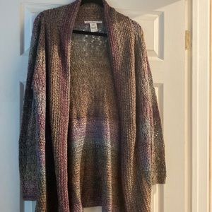 Beautiful Cardigan by American Rag!  Size Large!  Multicolored knit!